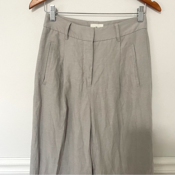 Aritzia x Wilfred • the effortless pant™ linen pearl gray sz 2 - Picture 5 of 8